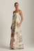 VESTIDO LINHO LONGO ALÇA FLORAL OFF WHITE - TIG - comprar online