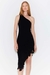 VESTIDO MIDI UM OMBRO SO COM RENDA - ENCANTARE