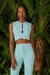 CALCA DETALHE COS E BOLSO AZUL SERENO - comprar online