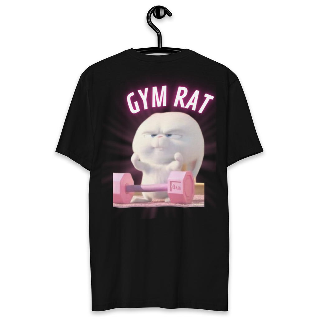 Camiseta gym rat, impressão nas costas - AtleticXpress