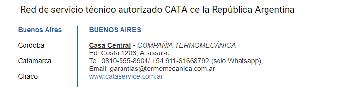 Servicio tecnico oficial cata