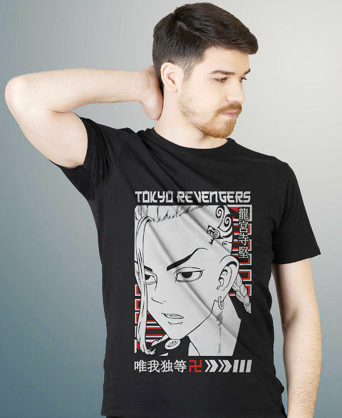 Camiseta 100% algodão com estampa de Mikey de Tokyo Revengers