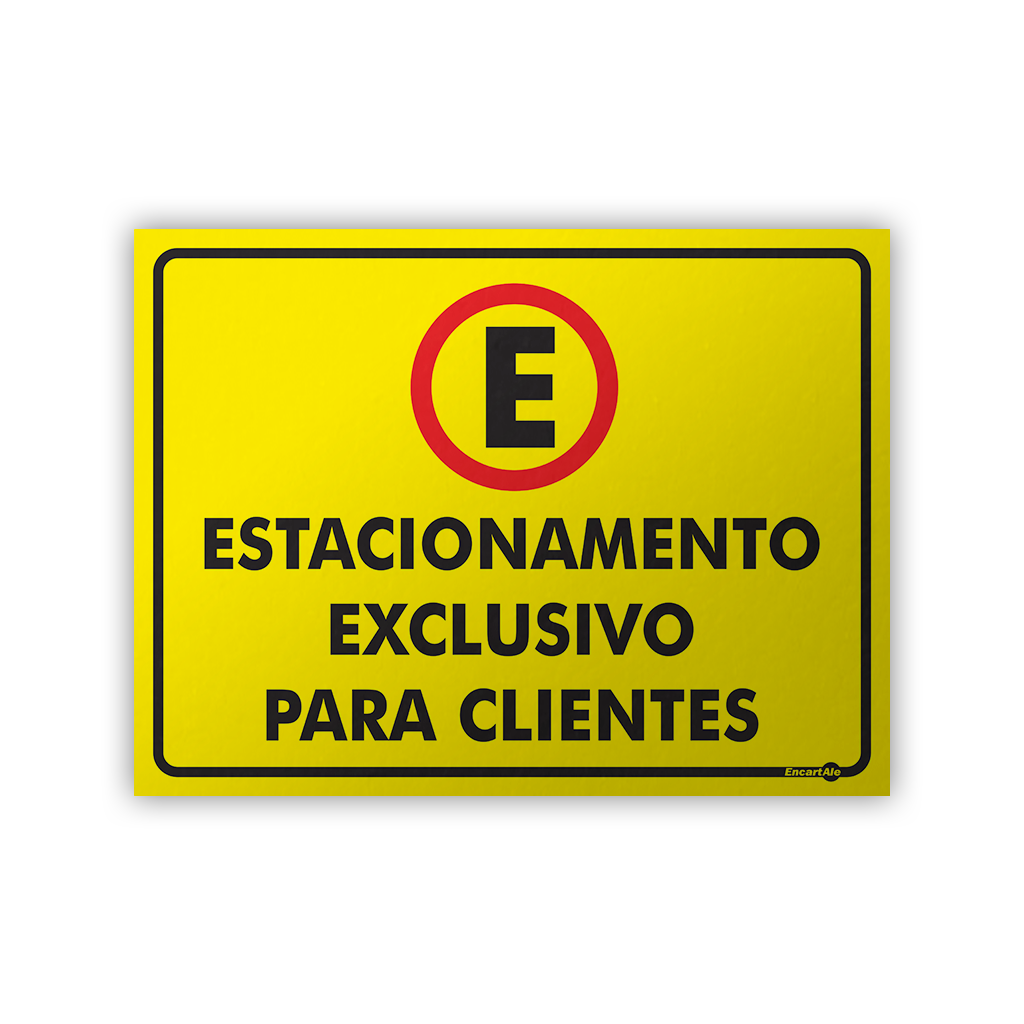 Placa Estacionamento Exclusivo Para Clientes