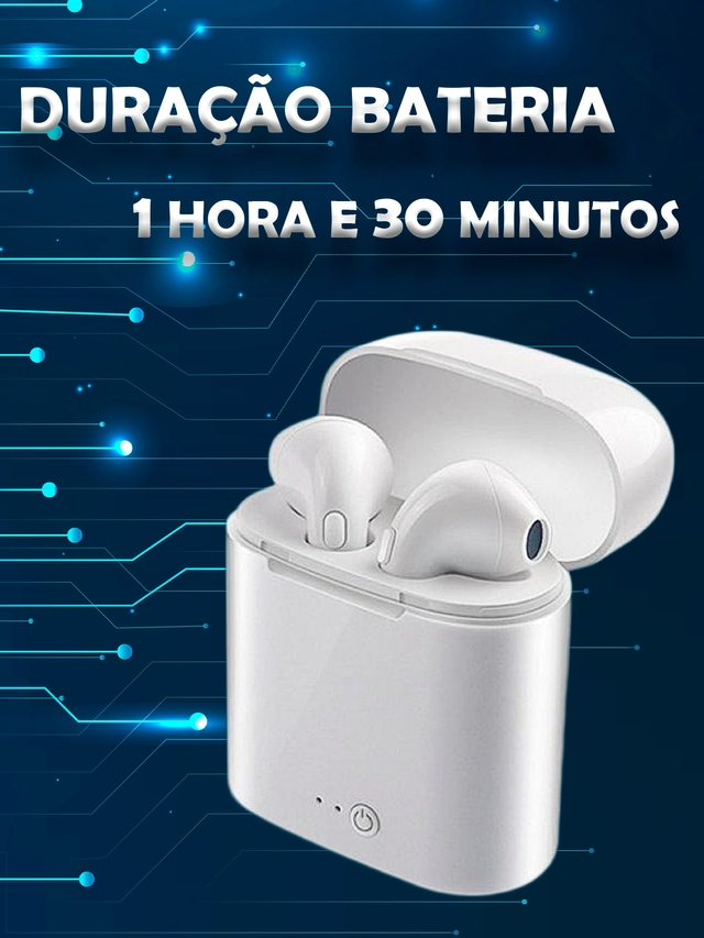 fone de ouvido sem fio i7s tws bluetooth - Nipon Glass