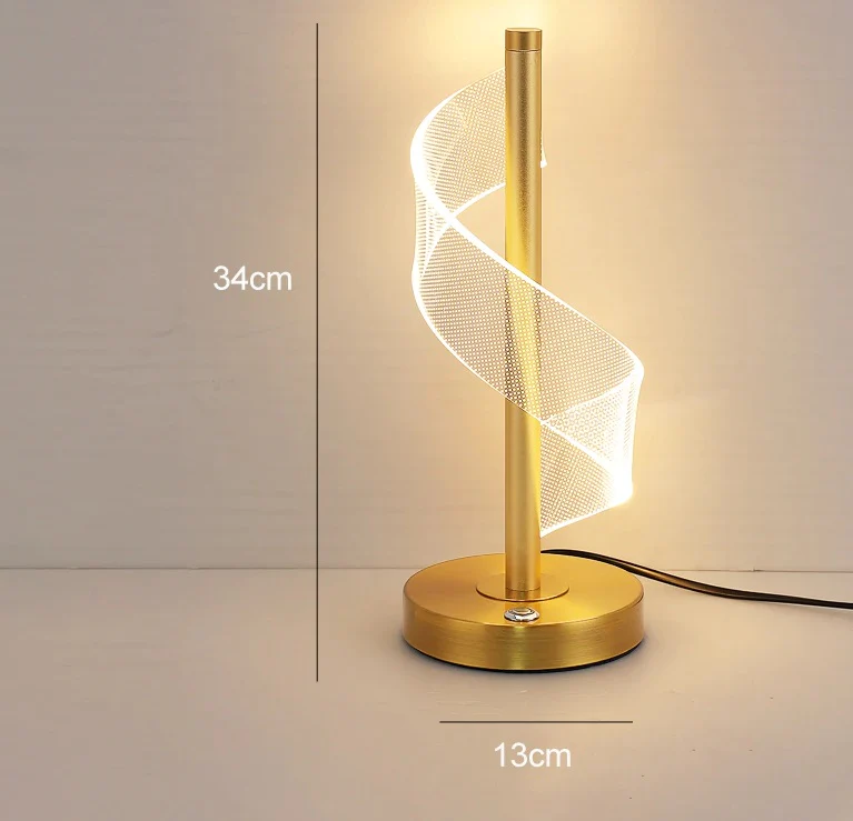 Luminária de Mesa em Espiral Acrílico Zé Tatu