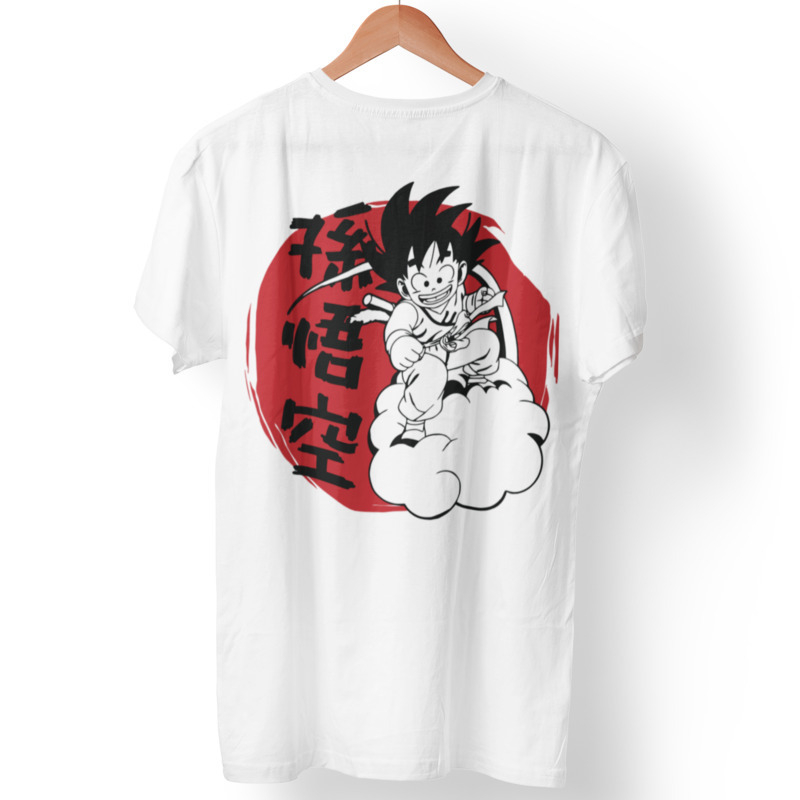 Camiseta Regata Colorida Goku Nuvem Voadora