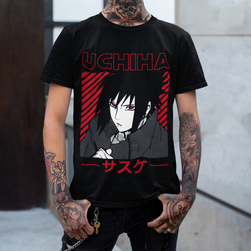 camisa camiseta do Sasuke Uchiha Naruto