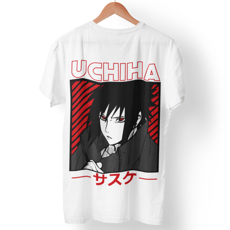 Emporio Dutra - Camiseta Raglan Mangá Naruto Sasuke Uchiha pequeno