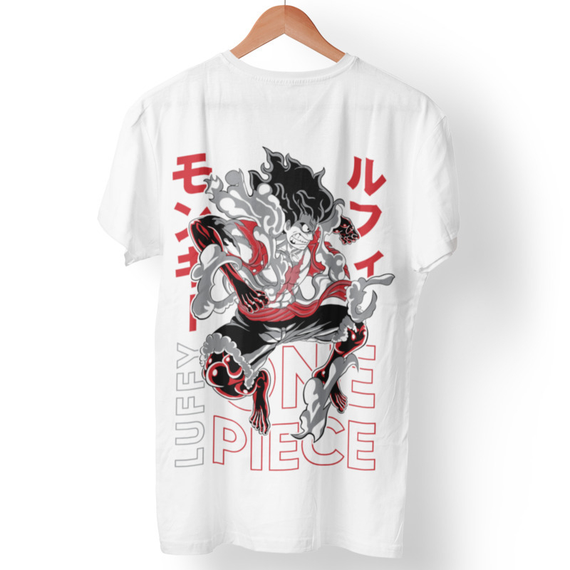 T-shirt One Piece Luffy - Preto