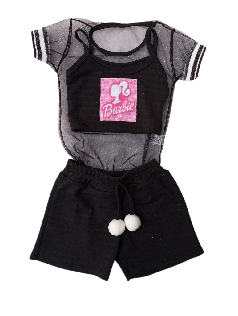 Conjunto de Roupas Look Retrô e Acessórios Barbie Mattel - Fátima Criança