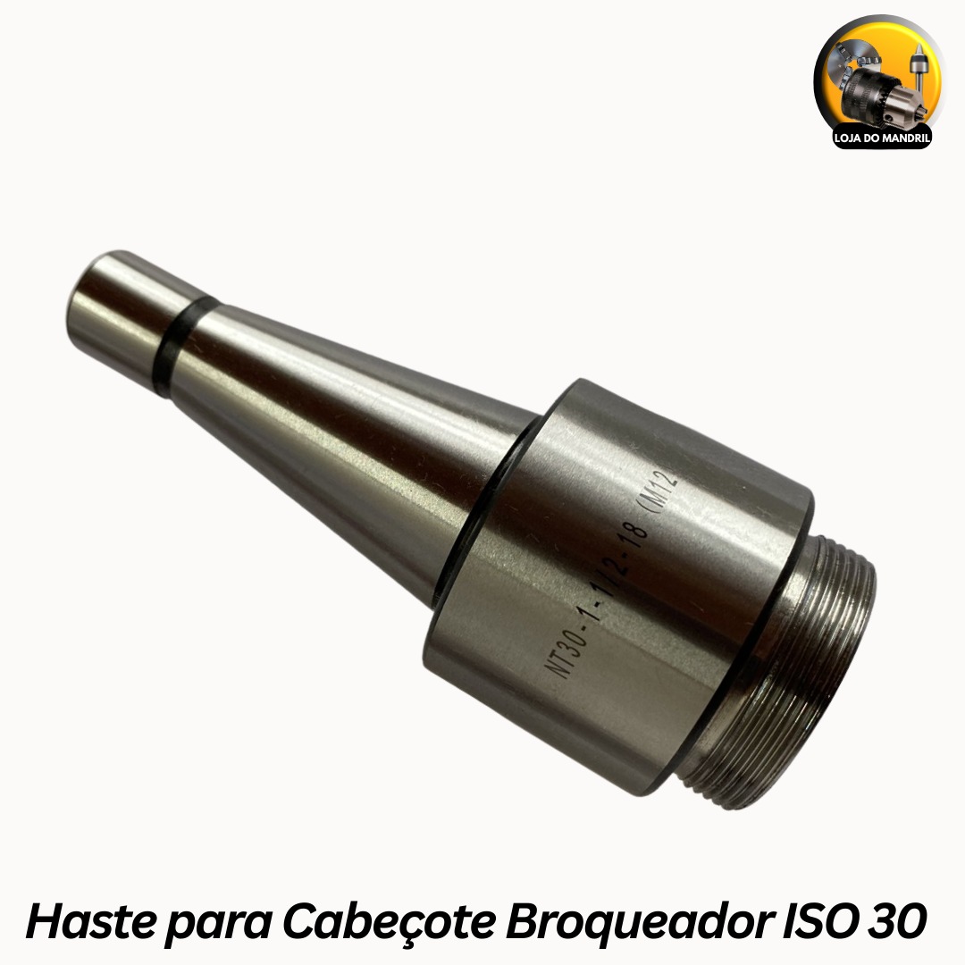 Haste para Cabeçote Broqueador ISO 30 Rosca 1 1/2 X 18 Fios Haste para Cabeçote Broqueador ISO 30 Rosca 1 1/2 X 18 Fios