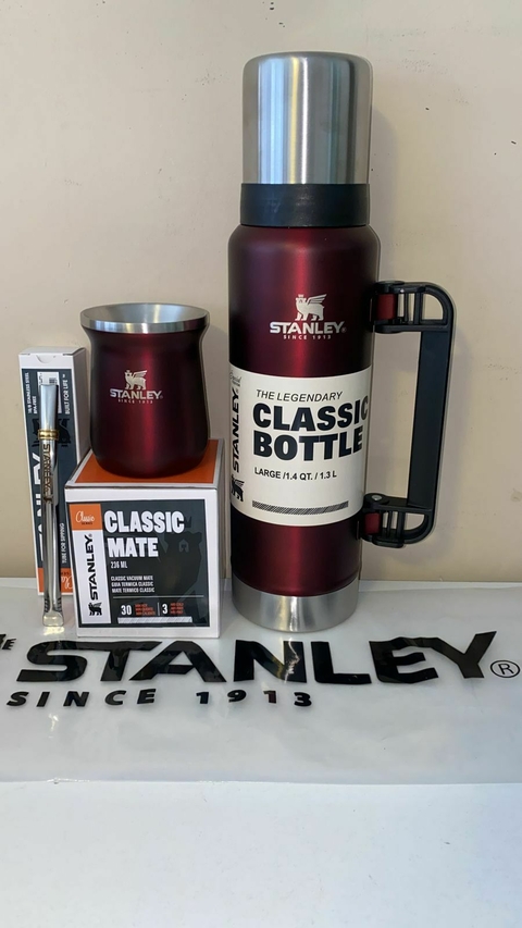 termo stanley classic bottle metalizado bordo 1 3l