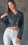 Campera cuero corta