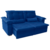 Sofá Retrátil e Reclinável 2,00m Roma - Veludo Importado - Espuma D33 Com Pillow Top - Azul