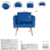 Poltrona Decorativa/Recepção Diplomata Azul - loja online