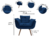 Poltrona Opala Premium Azul - Sofabrica Estofados - Seu Conforto Começa Aqui!