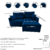 Imagem do Sofá Cama Sem Caixa 2 Metros - Retrátil e Reclinável - Espuma D33 Dupla Camada - Azul