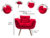 Poltrona Opala Premium Vermelho - Sofabrica Estofados - Seu Conforto Começa Aqui!