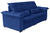 Sofá Retrátil e Reclinável 2,00m Roma - Veludo Importado - Espuma D33 Com Pillow Top - Azul na internet