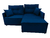 Sofá Cama Sem Caixa 2 Metros - Retrátil e Reclinável - Espuma D33 Dupla Camada - Azul na internet