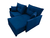 Sofá Cama Sem Caixa 2 Metros - Retrátil e Reclinável - Espuma D33 Dupla Camada - Azul - Sofabrica Estofados - Seu Conforto Começa Aqui!