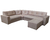 Sofá de canto oriente com chaise 6 lugares Bege - Sofabrica Estofados - Seu Conforto Começa Aqui!