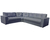 Sofá de canto oriente com chaise 6 lugares Cinza - comprar online