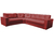 Sofá de canto oriente com chaise 6 lugares Vermelho - comprar online