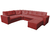Sofá de canto oriente com chaise 6 lugares Vermelho - Sofabrica Estofados - Seu Conforto Começa Aqui!
