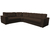 Sofá de canto oriente com chaise 6 lugares Marrom - comprar online