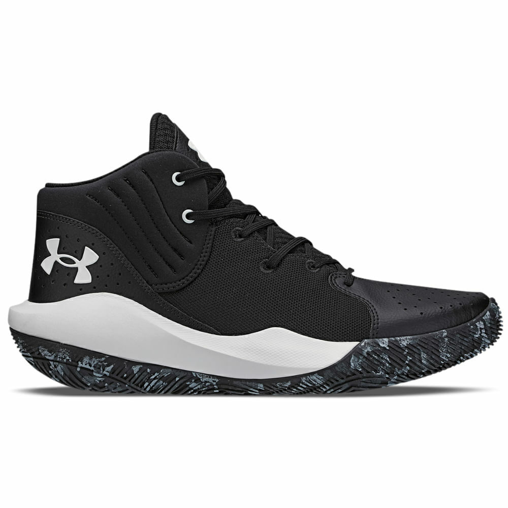 Tênis de Basquete Under Armour Buzzer Se Preto e Branco Masculino