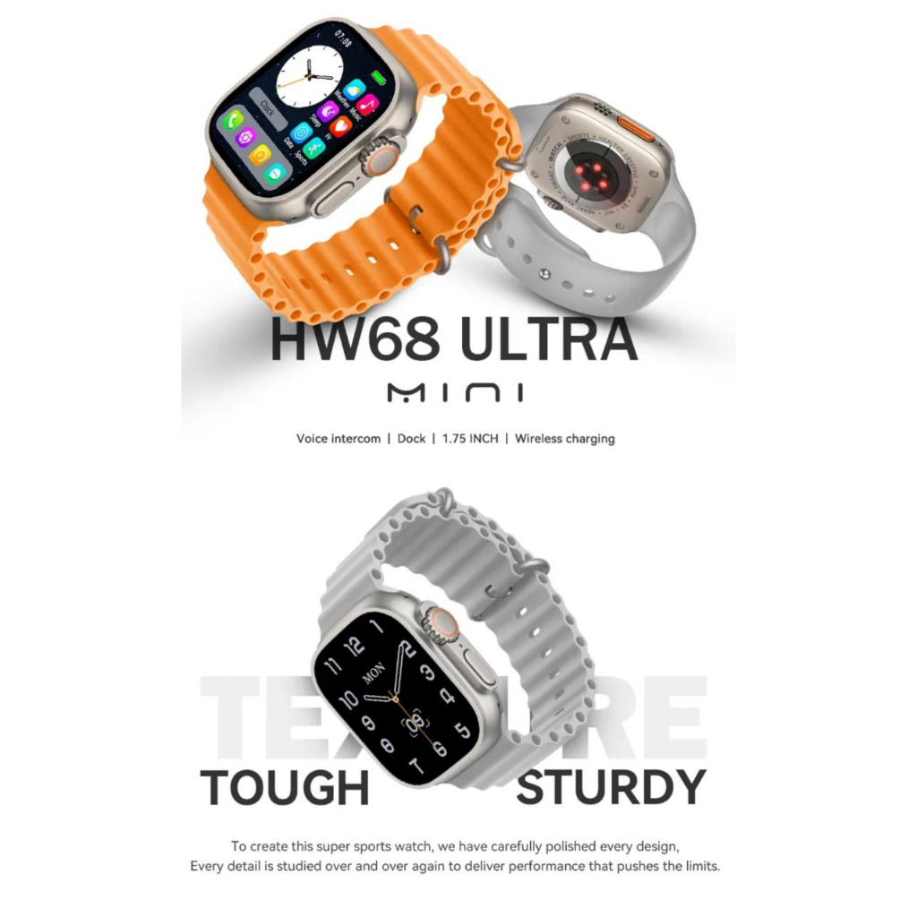 Relógio Inteligente Smartwatch Hw68 Ultra Mini 41mm Gps Nfc