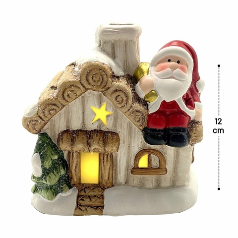 Árvore de Natal Decorada Com Papai Noel - Luzes e Som 127V -SALDÃO - Papel  Mache