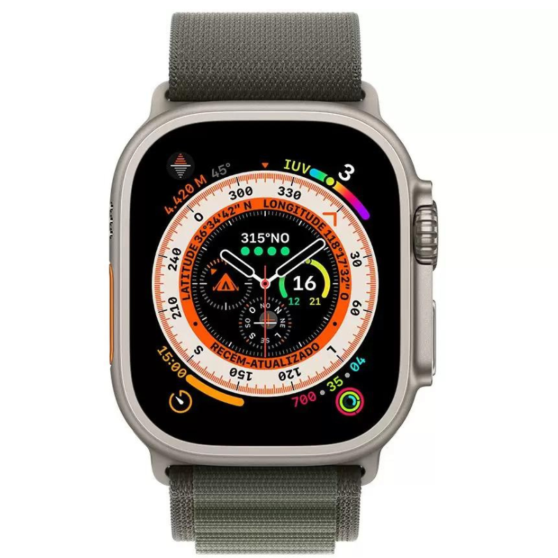 APPLE WATCH ULTRA GP S+CELL 49MM TITÂNIO VERDE ALPINO