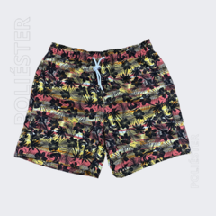 Short Poliéster - floral tropical