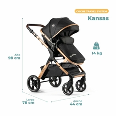 Imagen de Coche Cuna Travel System Pikaboo Kansas Negro