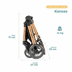 Coche Cuna Travel System Pikaboo Kansas Negro - Pikaboo
