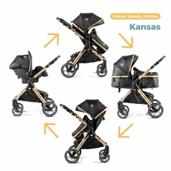 Coche Cuna Travel System Pikaboo Kansas Negro - tienda online