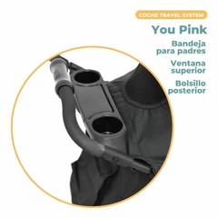Coche Travel System Pikaboo You Rosado en internet