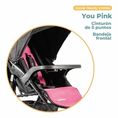 Imagen de Coche Travel System Pikaboo You Rosado