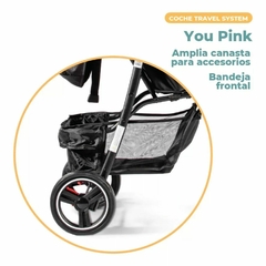 Coche Travel System Pikaboo You Rosado - comprar online