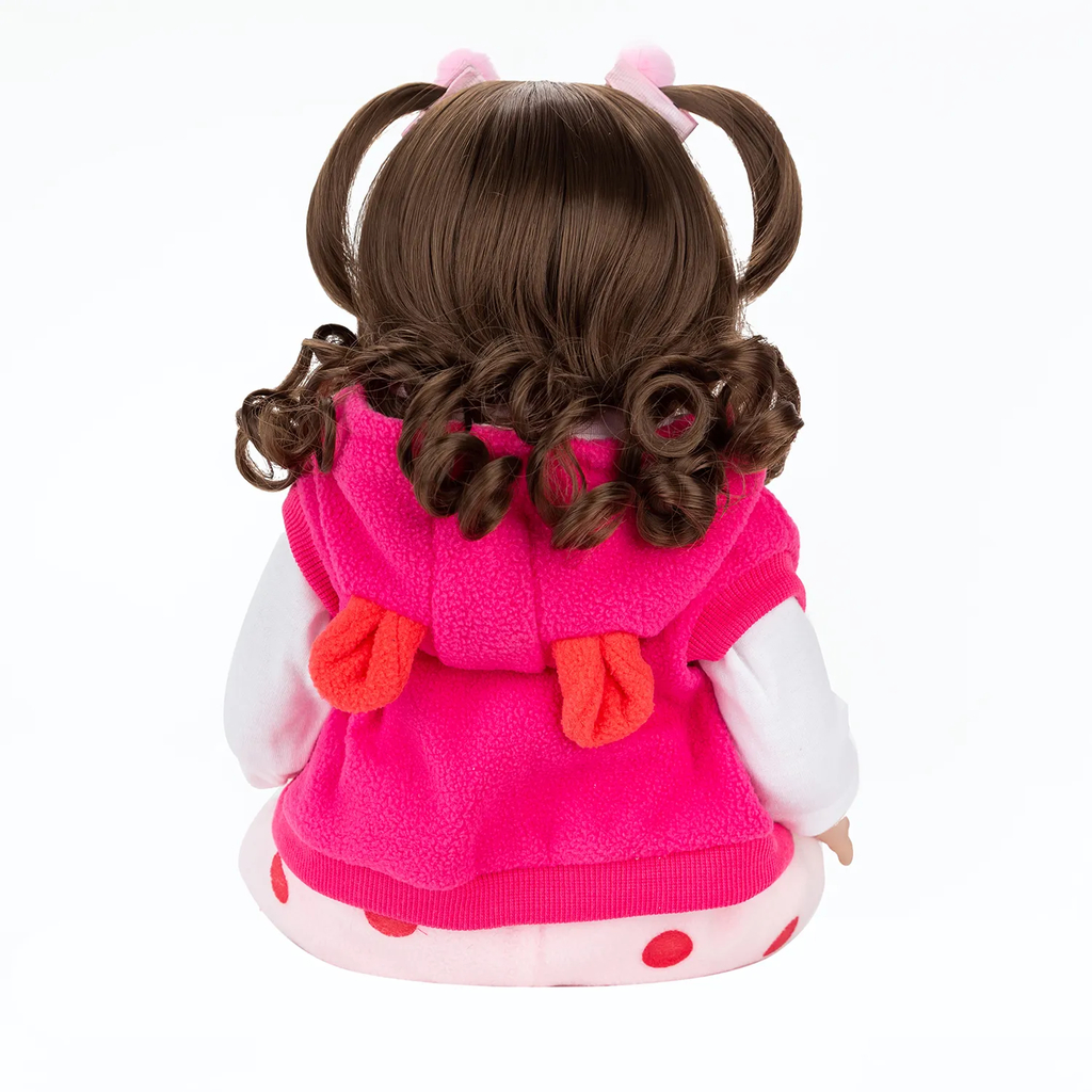 Boneca bebe reborn corpo silicone girafinha de pelucia original