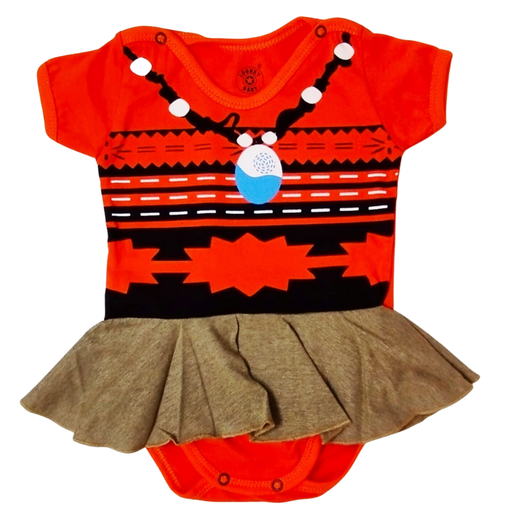 Roupa Moana baby. kit conjunto Moana. 4 peças.