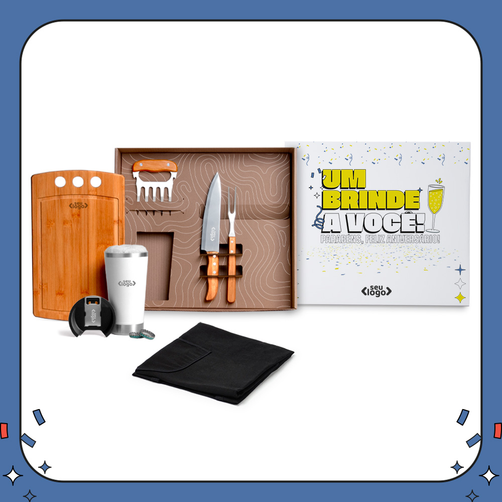 Kit Churrasqueiro Master com Copo Térmico