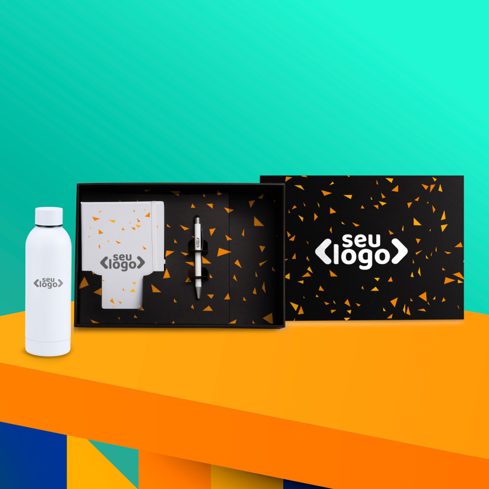 Kit Pure - Moleskine, Garrafa e Caneta Branca