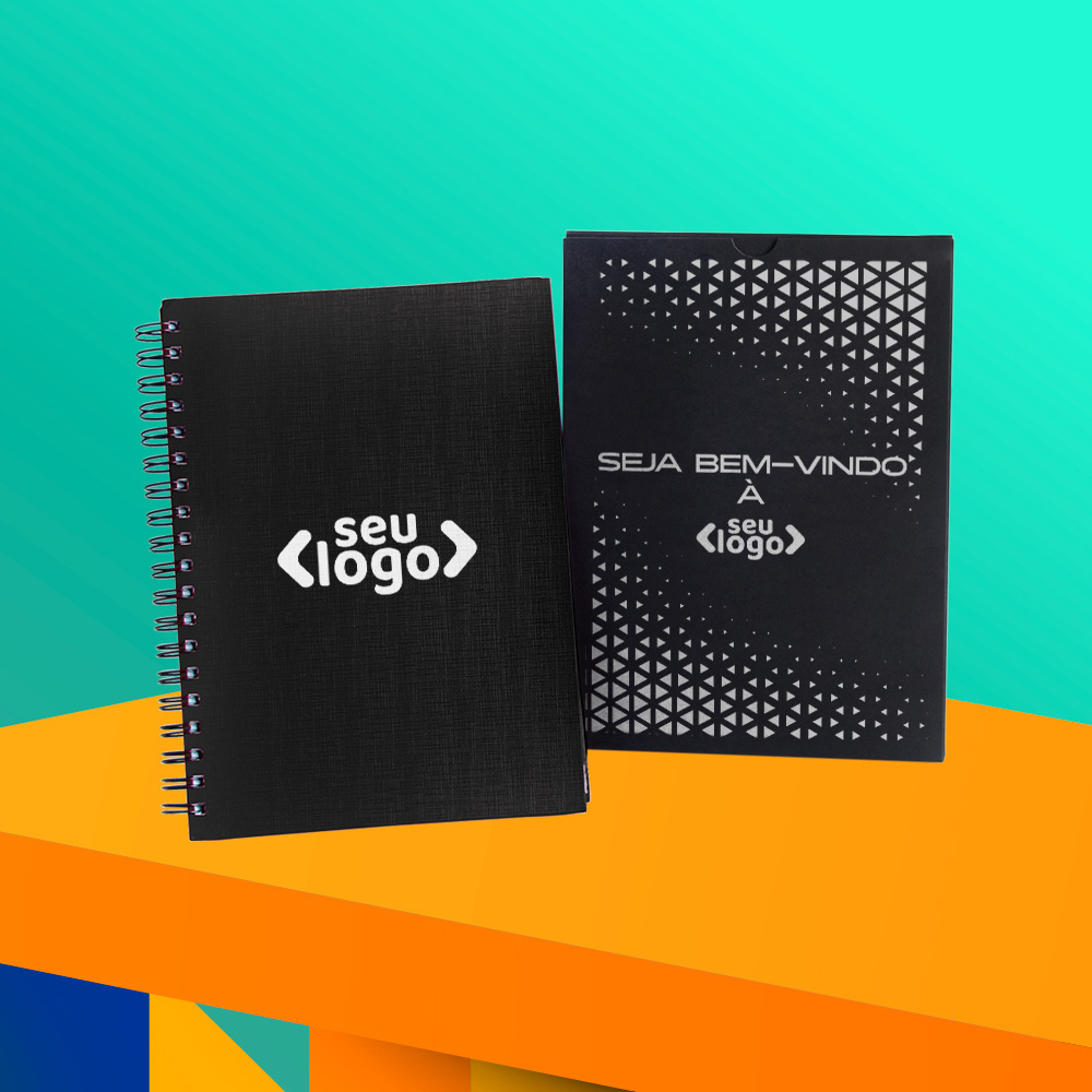 Classic Notes - Caderno Preto Wire-o