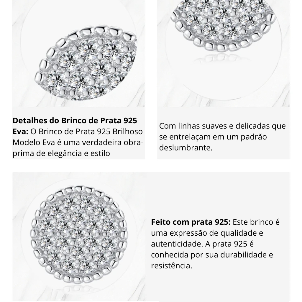 Realce seu Estilo - Brinco de Prata 925 Brilhoso - Frete Grátis