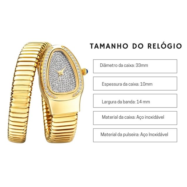 Relógio Feminino Dourado