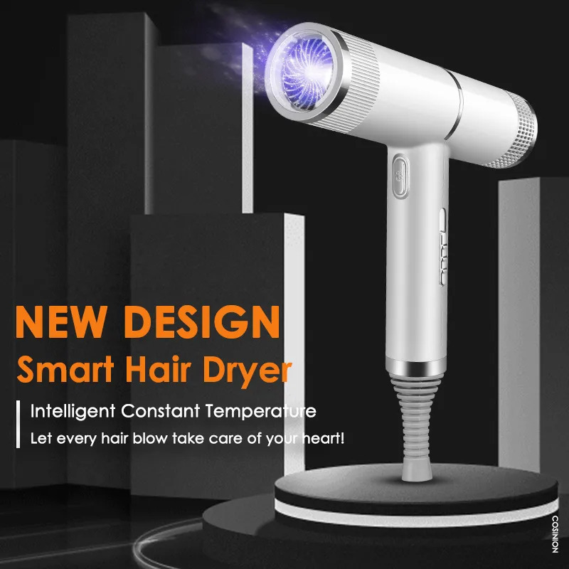Secador de cabelo profissional Blue Light Negative Ionic | Home  Cabeleireiro Secador de cabelo | Velocidade do ar quente e frio de 1200 W  ajustável em