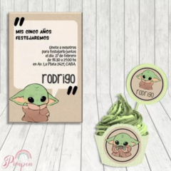 Kit imprimible personalizado - Baby Yoda en internet